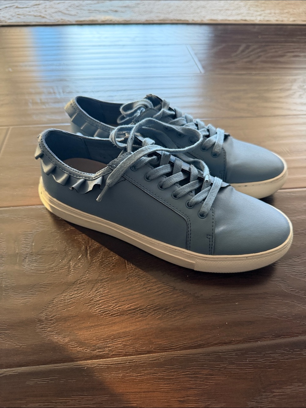 Charles & Keith Light Blue Lace-Up Women's Sneakers
